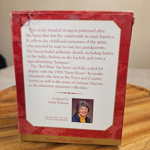 1999 Hallmark Keepsake Ornament TIN Red Barn - Picture 5 of 5